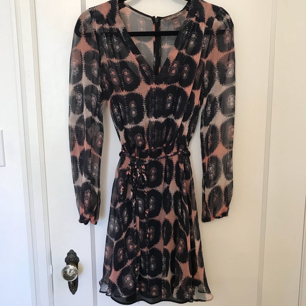 Charlie Jade Silk Long Sleeve Dress.